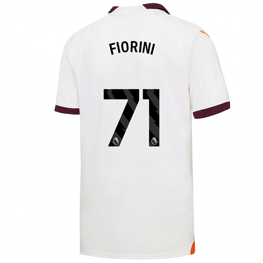 Kinder Lewis Fiorini #71 Weiß Auswärtstrikot Trikot 2023/24 T-Shirt Schweiz