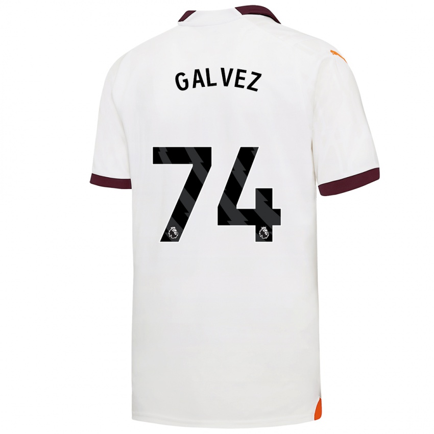 Enfant Maillot Tomas Galvez #74 Blanc Tenues Extérieur 2023/24 T-Shirt Suisse