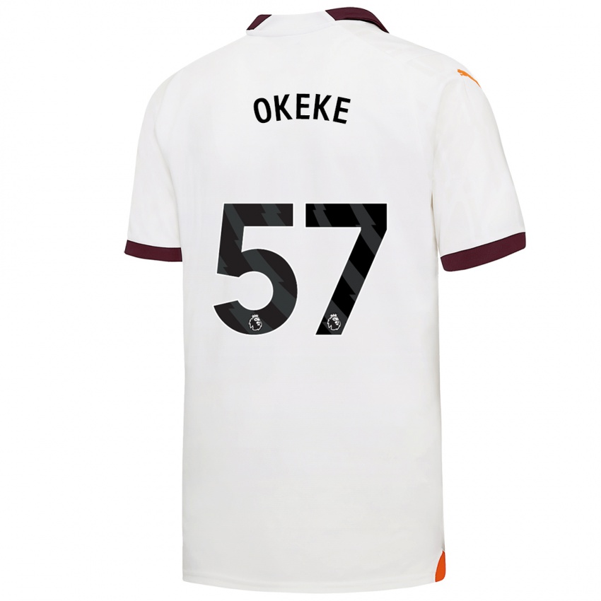 Kinder Michael Okeke #57 Weiß Auswärtstrikot Trikot 2023/24 T-Shirt Schweiz