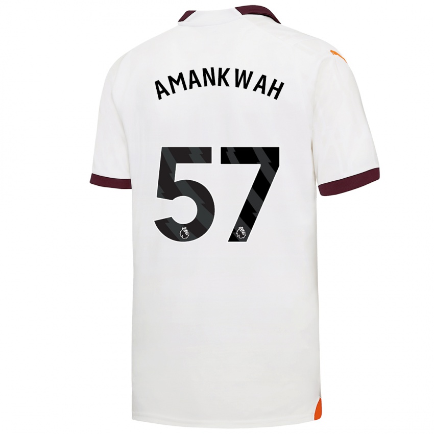 Enfant Maillot Yeboah Amankwah #57 Blanc Tenues Extérieur 2023/24 T-Shirt Suisse