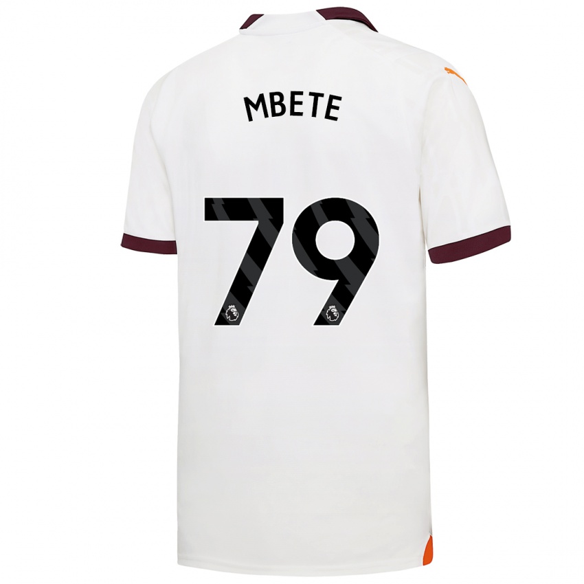 Enfant Maillot Luke Mbete #79 Blanc Tenues Extérieur 2023/24 T-Shirt Suisse