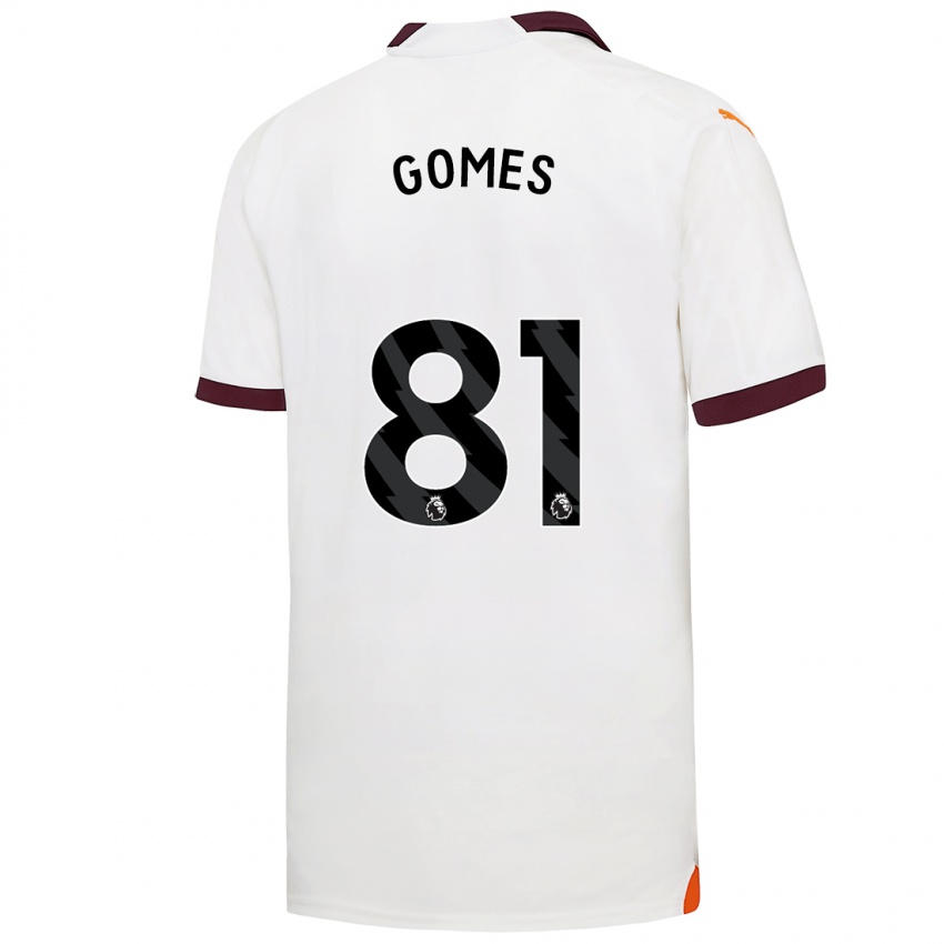 Kinder Claudio Gomes #81 Weiß Auswärtstrikot Trikot 2023/24 T-Shirt Schweiz