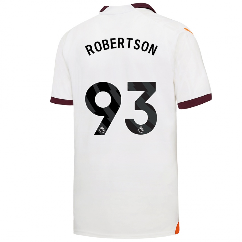 Enfant Maillot Alex Robertson #93 Blanc Tenues Extérieur 2023/24 T-Shirt Suisse
