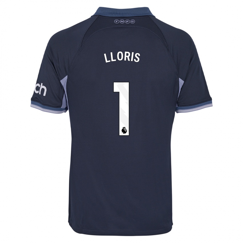 Enfant Maillot Hugo Lloris #1 Bleu Foncé Tenues Extérieur 2023/24 T-Shirt Suisse