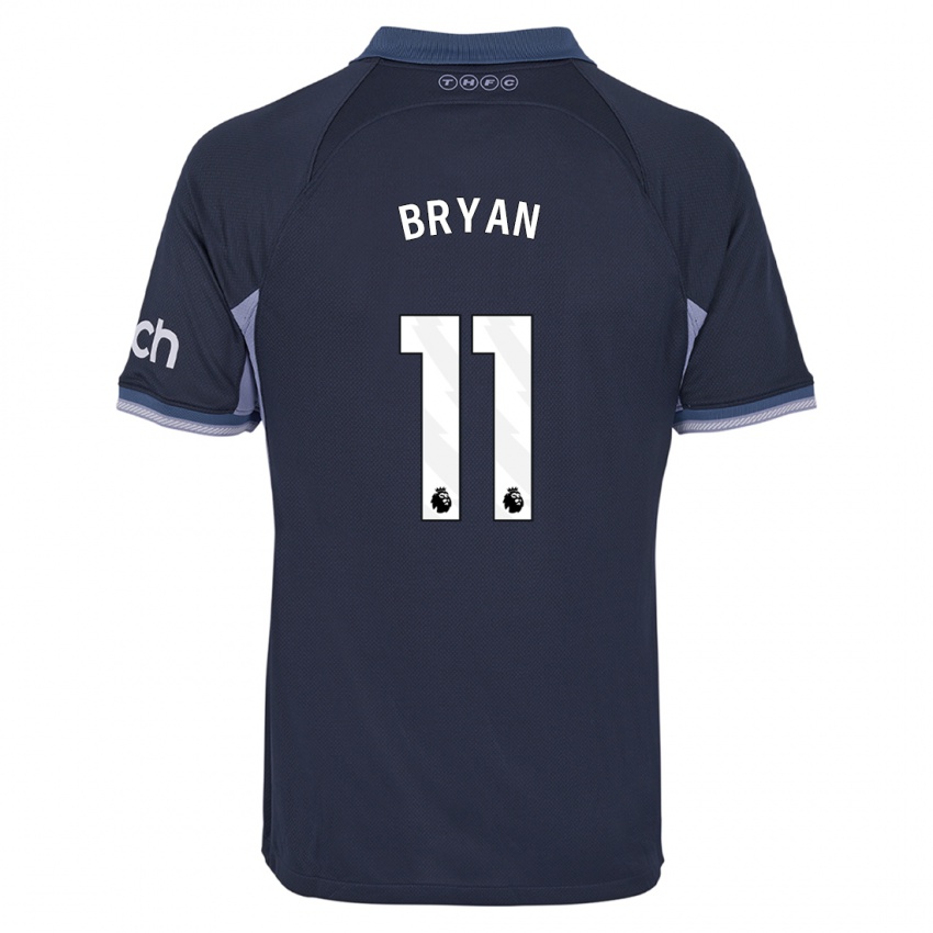 Enfant Maillot Bryan Gil #11 Bleu Foncé Tenues Extérieur 2023/24 T-Shirt Suisse