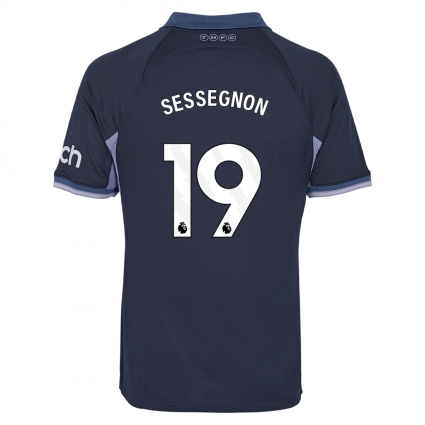 Enfant Maillot Ryan Sessegnon #19 Bleu Foncé Tenues Extérieur 2023/24 T-Shirt Suisse
