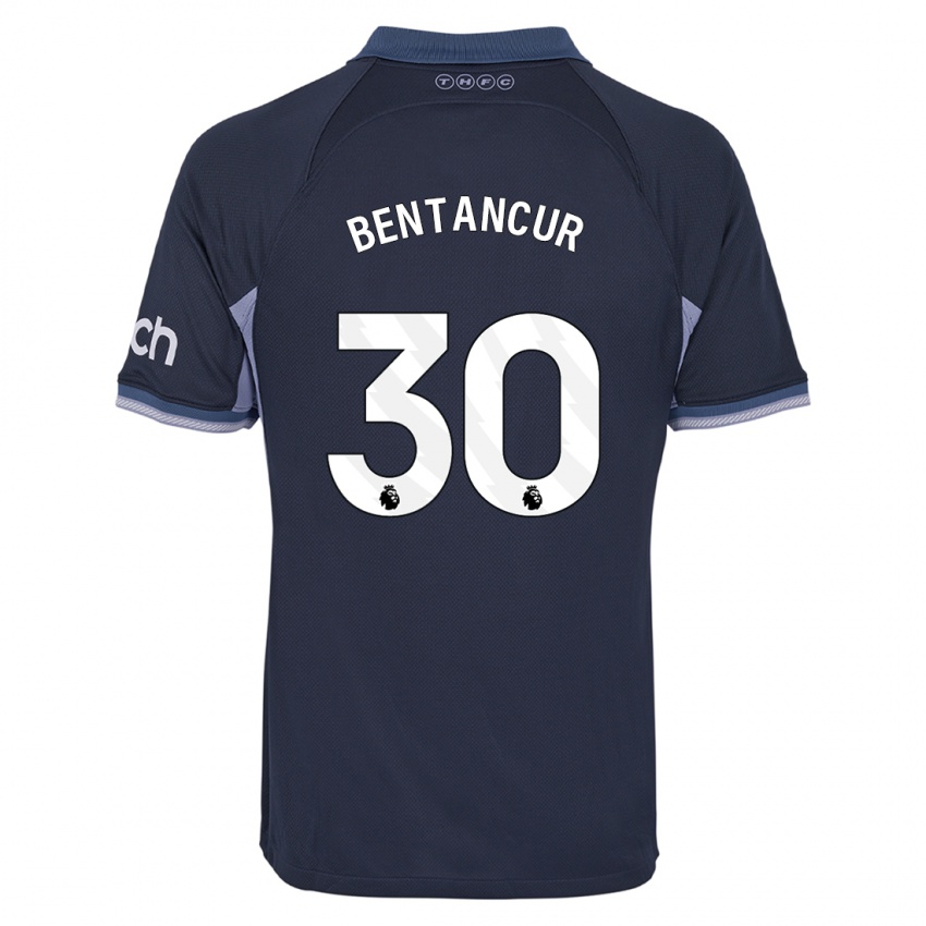 Enfant Maillot Rodrigo Bentancur #30 Bleu Foncé Tenues Extérieur 2023/24 T-Shirt Suisse