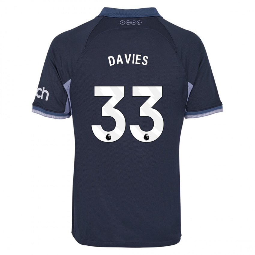 Enfant Maillot Ben Davies #33 Bleu Foncé Tenues Extérieur 2023/24 T-Shirt Suisse