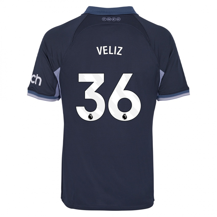 Enfant Maillot Alejo Véliz #36 Bleu Foncé Tenues Extérieur 2023/24 T-Shirt Suisse