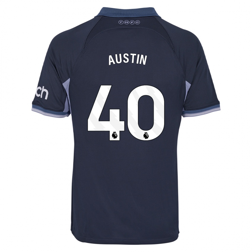Enfant Maillot Brandon Austin #40 Bleu Foncé Tenues Extérieur 2023/24 T-Shirt Suisse