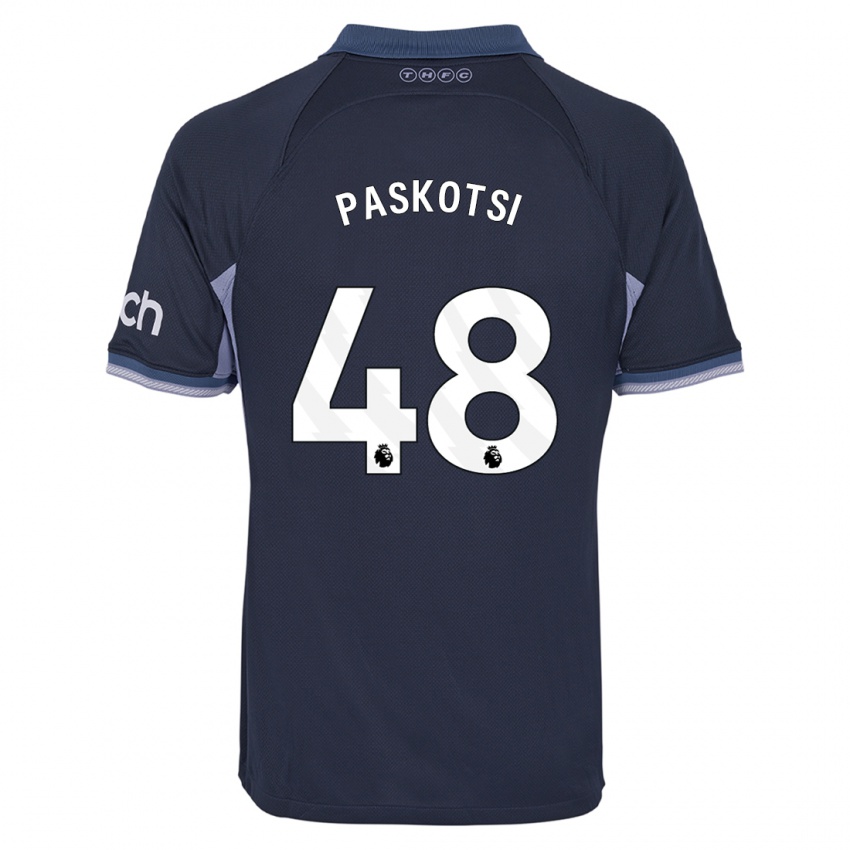 Kinder Maksim Paskotsi #48 Dunkelblau Auswärtstrikot Trikot 2023/24 T-Shirt Schweiz