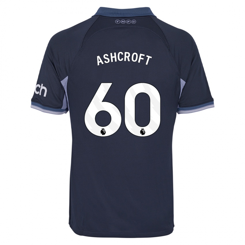 Enfant Maillot Tyrell Ashcroft #60 Bleu Foncé Tenues Extérieur 2023/24 T-Shirt Suisse