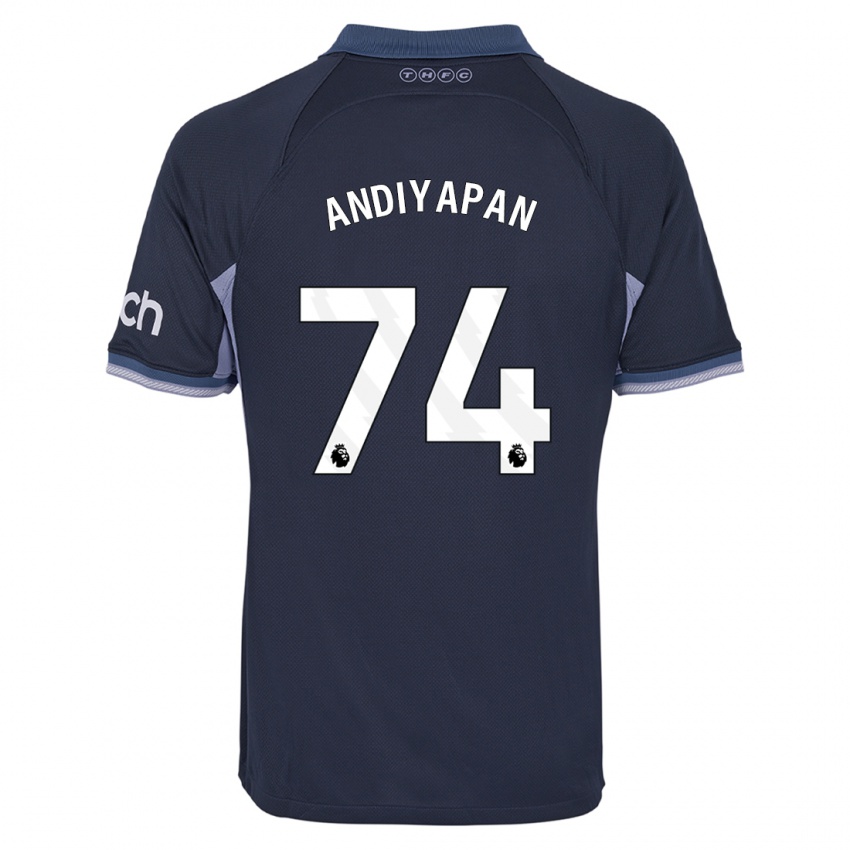 Enfant Maillot William Andiyapan #74 Bleu Foncé Tenues Extérieur 2023/24 T-Shirt Suisse
