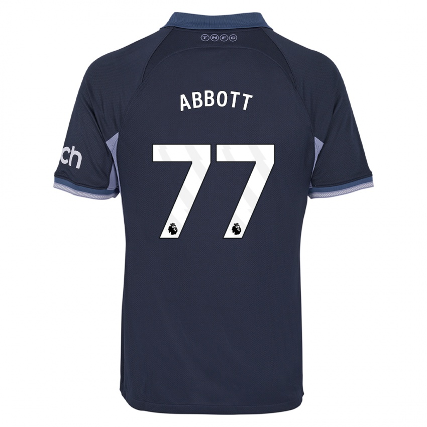 Enfant Maillot George Abbott #77 Bleu Foncé Tenues Extérieur 2023/24 T-Shirt Suisse