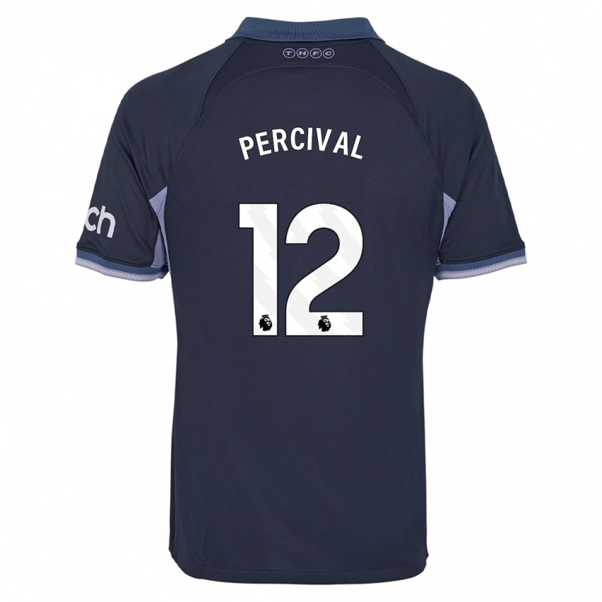 Enfant Maillot Ria Percival #12 Bleu Foncé Tenues Extérieur 2023/24 T-Shirt Suisse