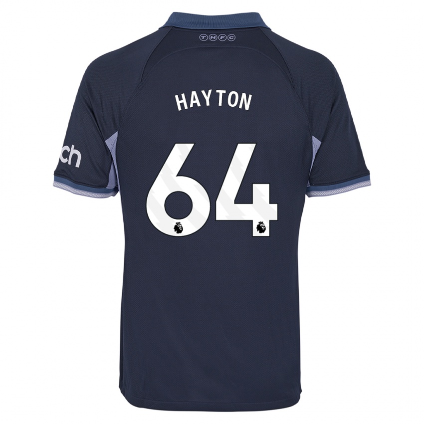 Enfant Maillot Adam Hayton #64 Bleu Foncé Tenues Extérieur 2023/24 T-Shirt Suisse