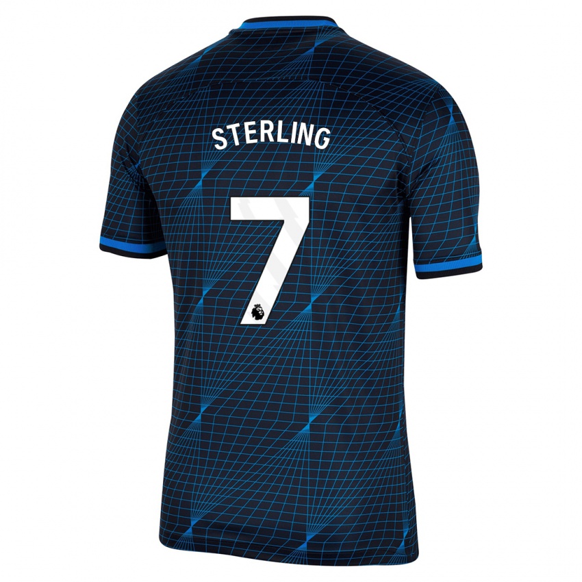 Enfant Maillot Raheem Sterling #7 Bleu Foncé Tenues Extérieur 2023/24 T-Shirt Suisse