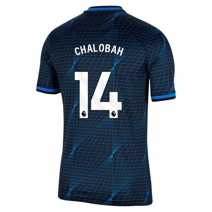 Enfant Maillot Trevoh Chalobah #14 Bleu Foncé Tenues Extérieur 2023/24 T-Shirt Suisse