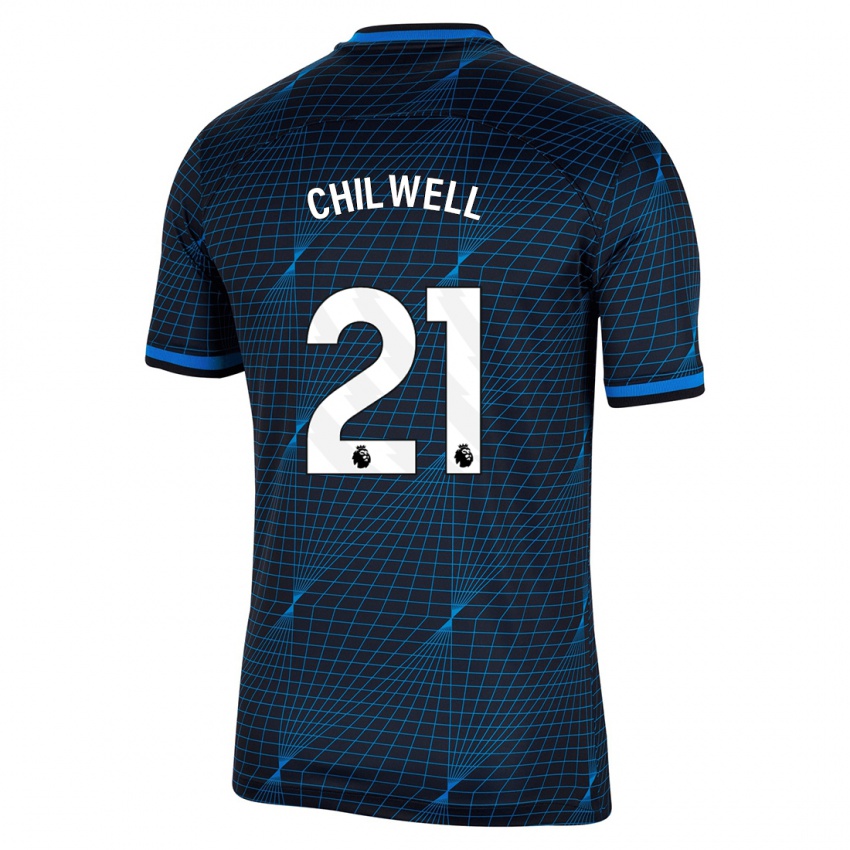 Enfant Maillot Ben Chilwell #21 Bleu Foncé Tenues Extérieur 2023/24 T-Shirt Suisse
