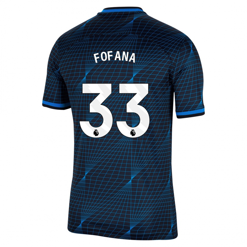 Enfant Maillot Wesley Fofana #33 Bleu Foncé Tenues Extérieur 2023/24 T-Shirt Suisse