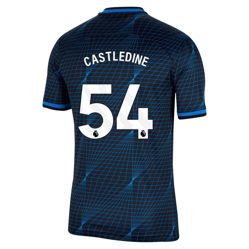 Enfant Maillot Leo Castledine #54 Bleu Foncé Tenues Extérieur 2023/24 T-Shirt Suisse