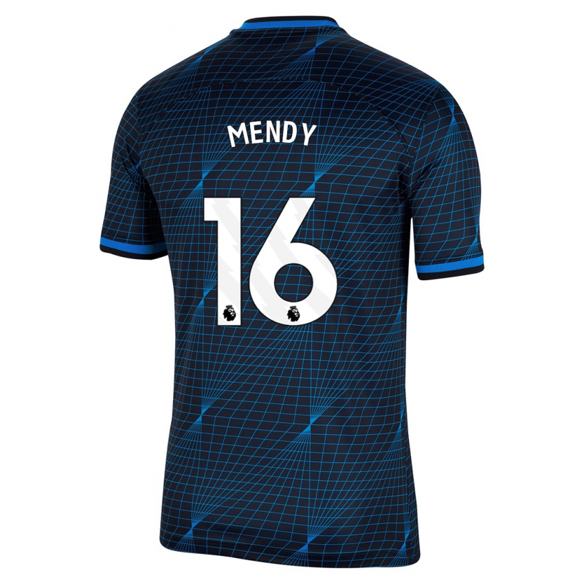 Enfant Maillot Edouard Mendy #16 Bleu Foncé Tenues Extérieur 2023/24 T-Shirt Suisse
