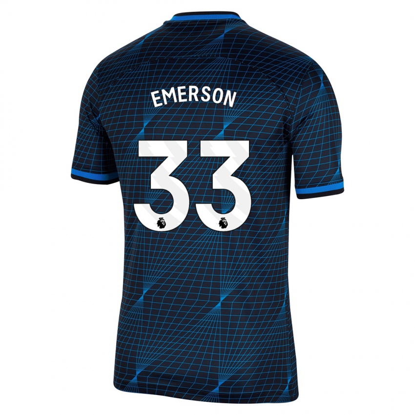 Enfant Maillot Emerson #33 Bleu Foncé Tenues Extérieur 2023/24 T-Shirt Suisse