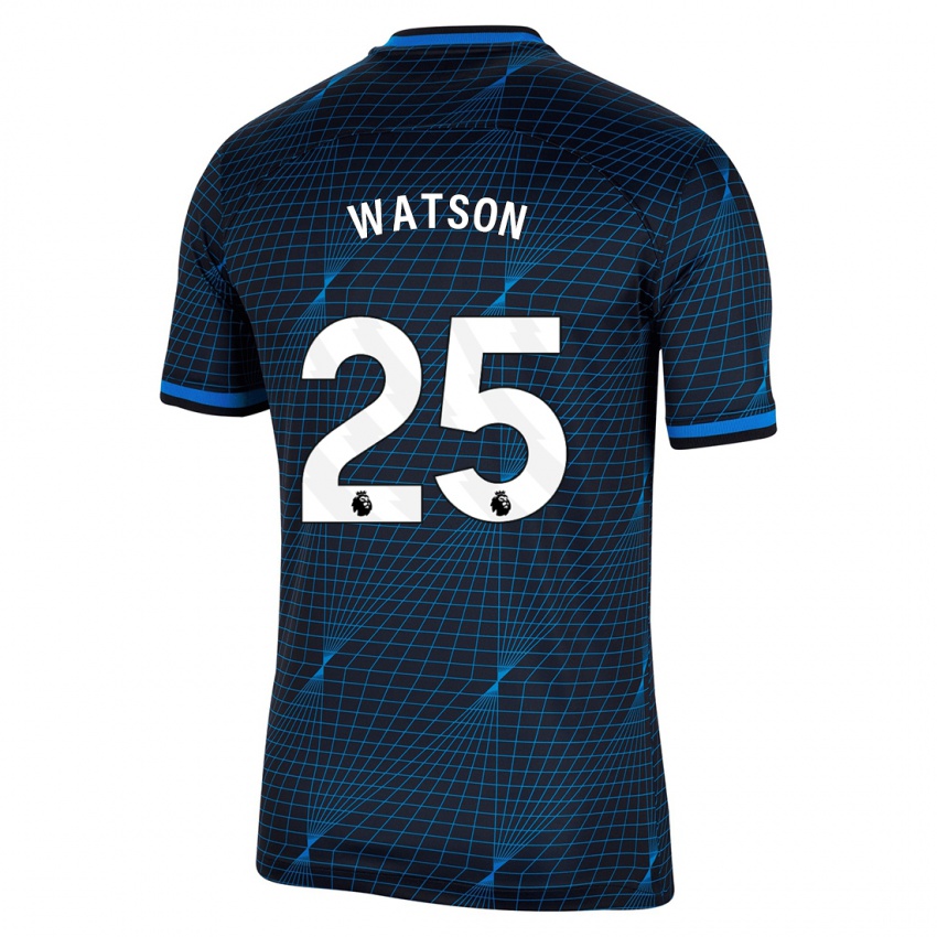 Enfant Maillot Lucy Watson #25 Bleu Foncé Tenues Extérieur 2023/24 T-Shirt Suisse