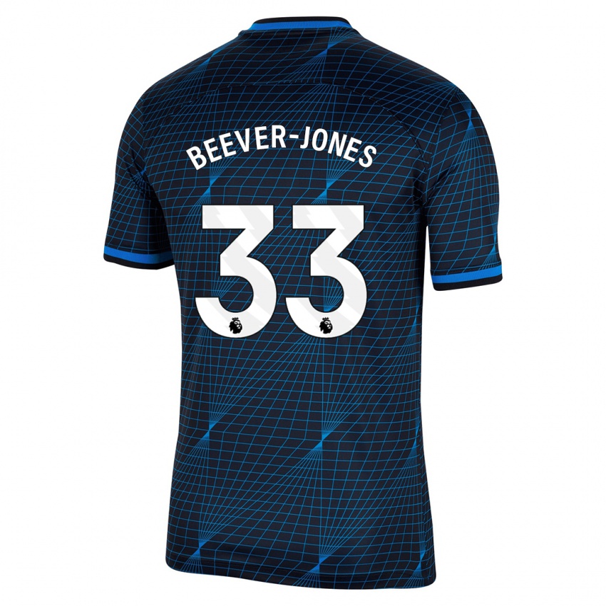 Enfant Maillot Aggie Beever-Jones #33 Bleu Foncé Tenues Extérieur 2023/24 T-Shirt Suisse