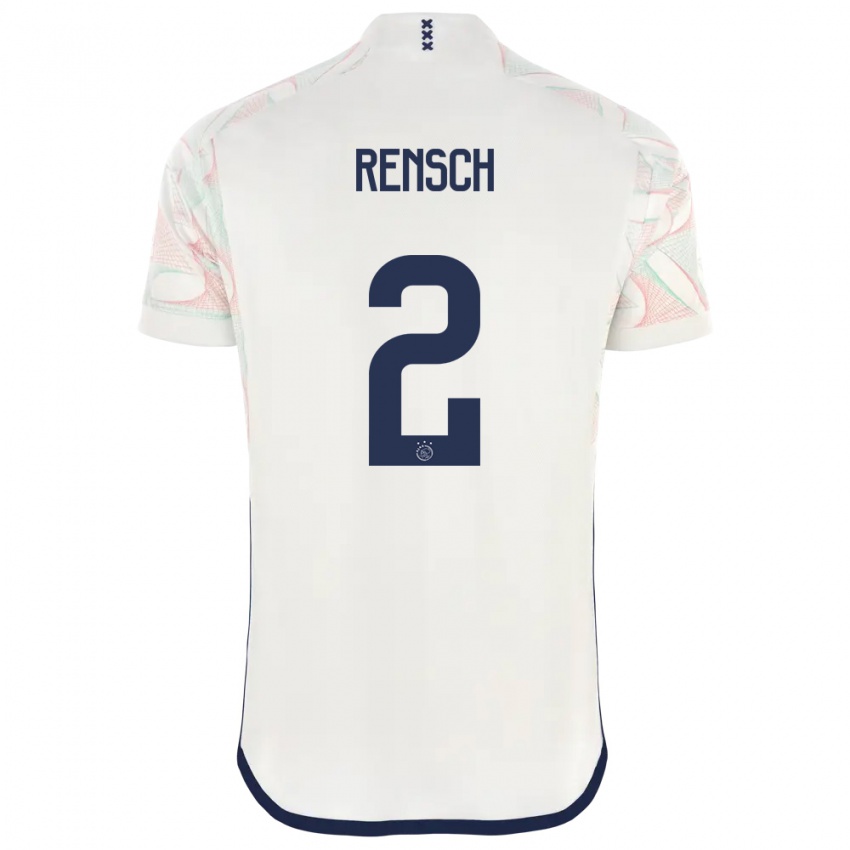 Enfant Maillot Devyne Rensch #2 Blanc Tenues Extérieur 2023/24 T-Shirt Suisse