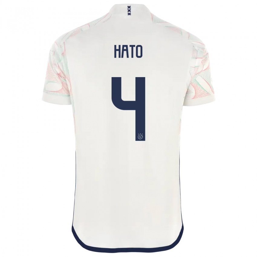 Enfant Maillot Jorrel Hato #4 Blanc Tenues Extérieur 2023/24 T-Shirt Suisse