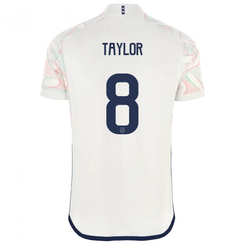 Enfant Maillot Kenneth Taylor #8 Blanc Tenues Extérieur 2023/24 T-Shirt Suisse