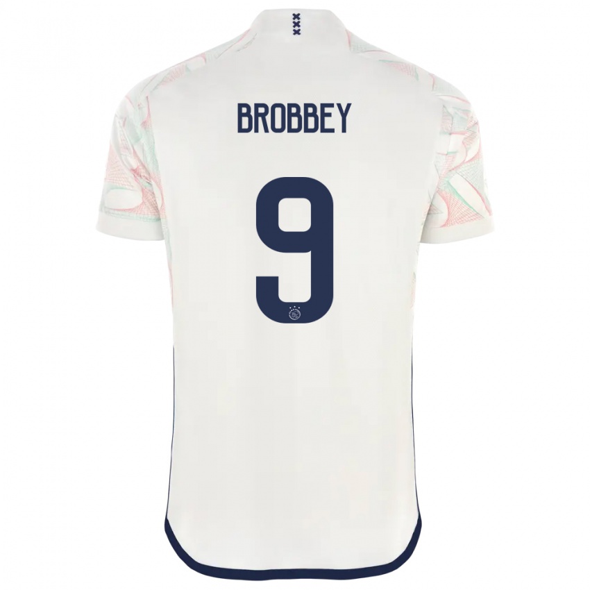 Enfant Maillot Brian Brobbey #9 Blanc Tenues Extérieur 2023/24 T-Shirt Suisse