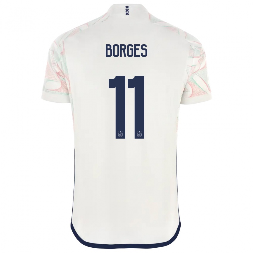 Enfant Maillot Carlos Borges #11 Blanc Tenues Extérieur 2023/24 T-Shirt Suisse