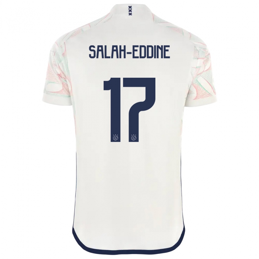 Enfant Maillot Anass Salah-Eddine #17 Blanc Tenues Extérieur 2023/24 T-Shirt Suisse