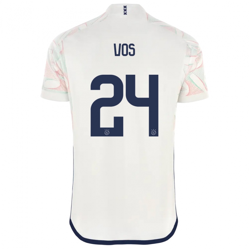 Enfant Maillot Silvano Vos #24 Blanc Tenues Extérieur 2023/24 T-Shirt Suisse