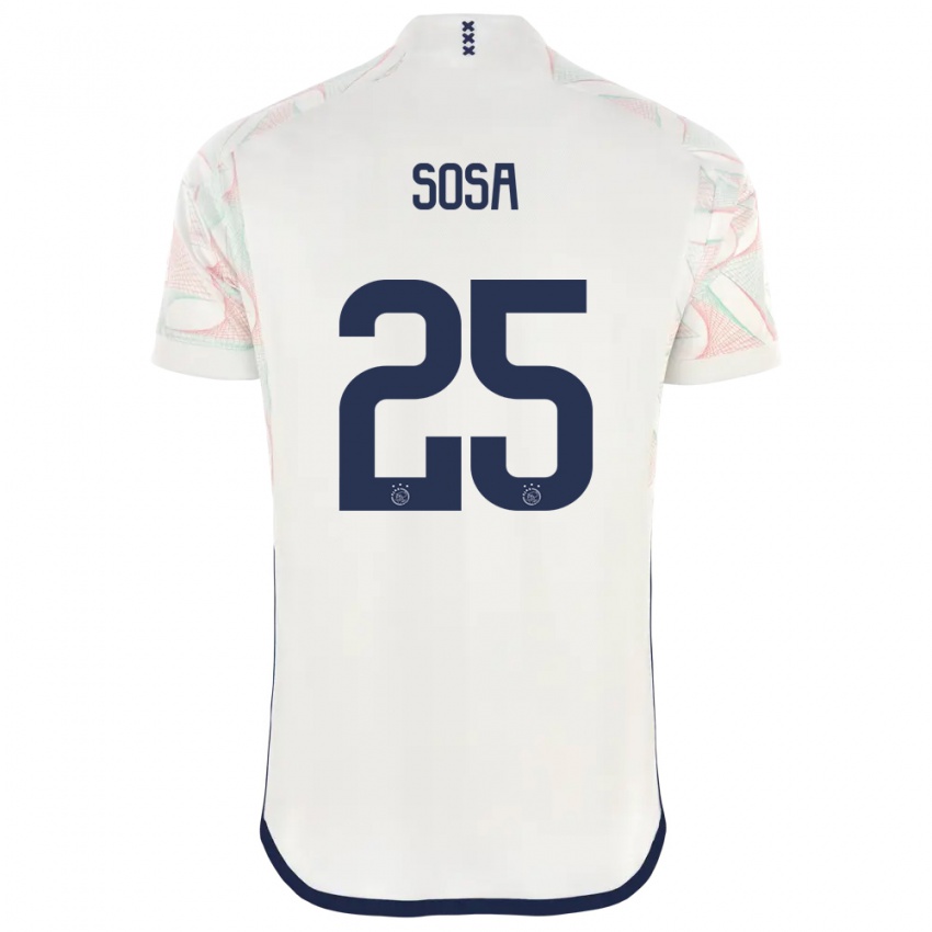 Enfant Maillot Borna Sosa #25 Blanc Tenues Extérieur 2023/24 T-Shirt Suisse