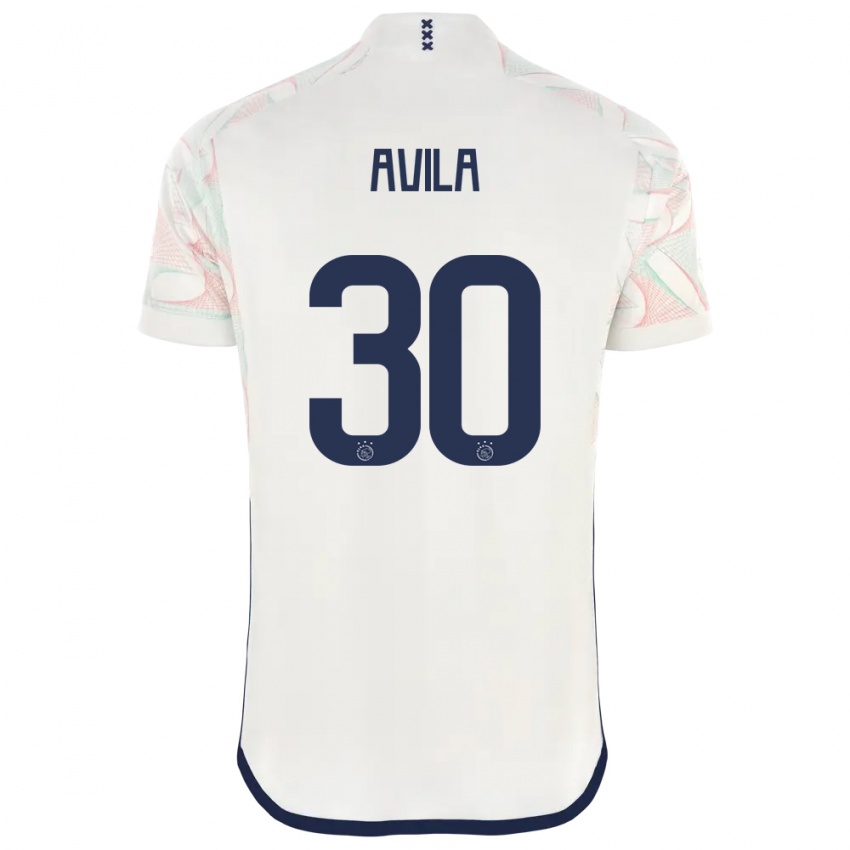Enfant Maillot Gastón Ávila #30 Blanc Tenues Extérieur 2023/24 T-Shirt Suisse