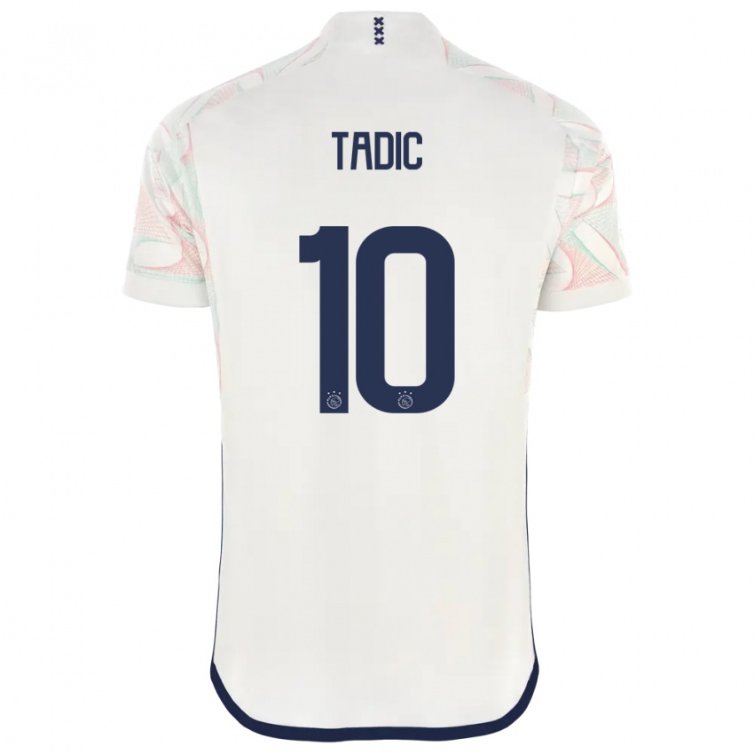 Enfant Maillot Dusan Tadic #10 Blanc Tenues Extérieur 2023/24 T-Shirt Suisse