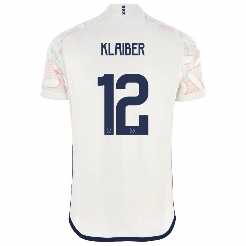 Enfant Maillot Sean Klaiber #12 Blanc Tenues Extérieur 2023/24 T-Shirt Suisse