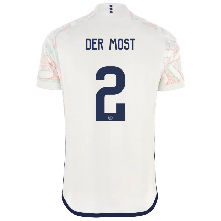 Enfant Maillot Liza Van Der Most #2 Blanc Tenues Extérieur 2023/24 T-Shirt Suisse