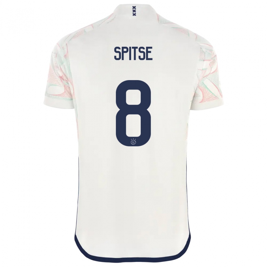 Enfant Maillot Sherida Spitse #8 Blanc Tenues Extérieur 2023/24 T-Shirt Suisse