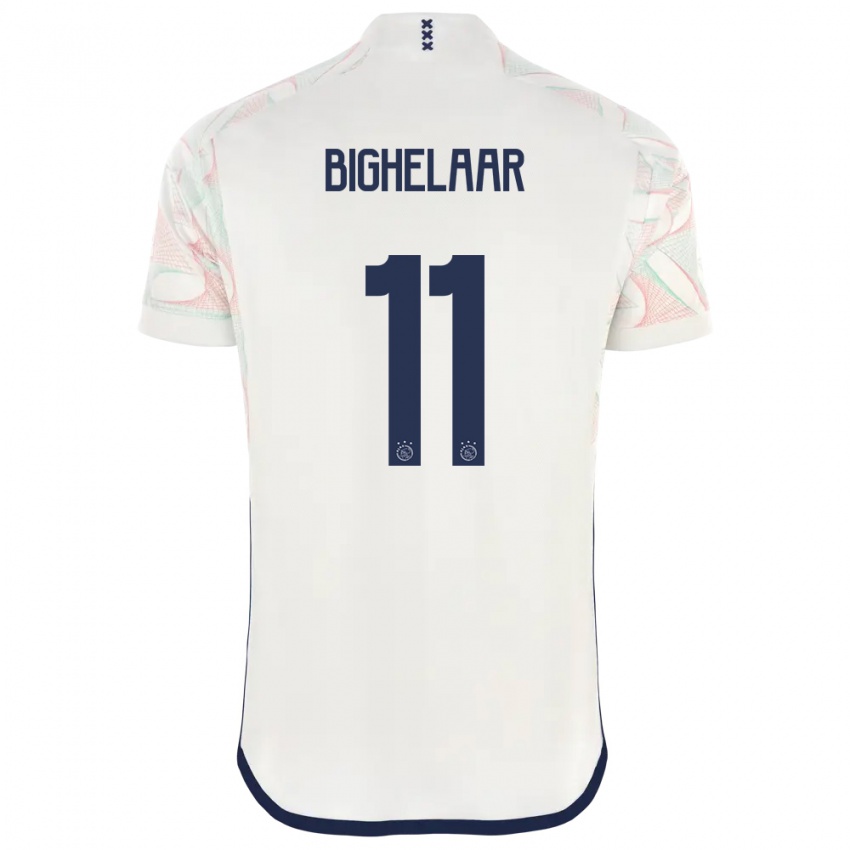 Enfant Maillot Marjolijn Van Den Bighelaar #11 Blanc Tenues Extérieur 2023/24 T-Shirt Suisse