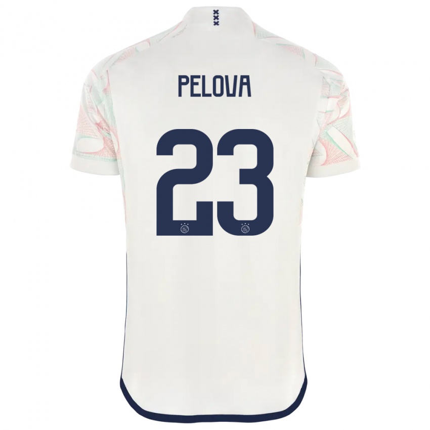 Enfant Maillot Victoria Pelova #23 Blanc Tenues Extérieur 2023/24 T-Shirt Suisse