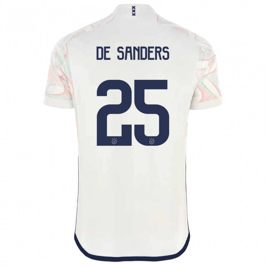 Enfant Maillot Kay-Lee De Sanders #25 Blanc Tenues Extérieur 2023/24 T-Shirt Suisse