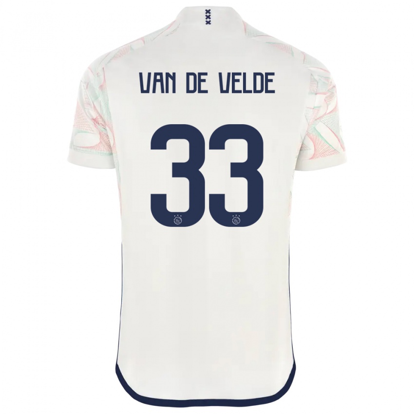 Enfant Maillot Jonna Van De Velde #33 Blanc Tenues Extérieur 2023/24 T-Shirt Suisse