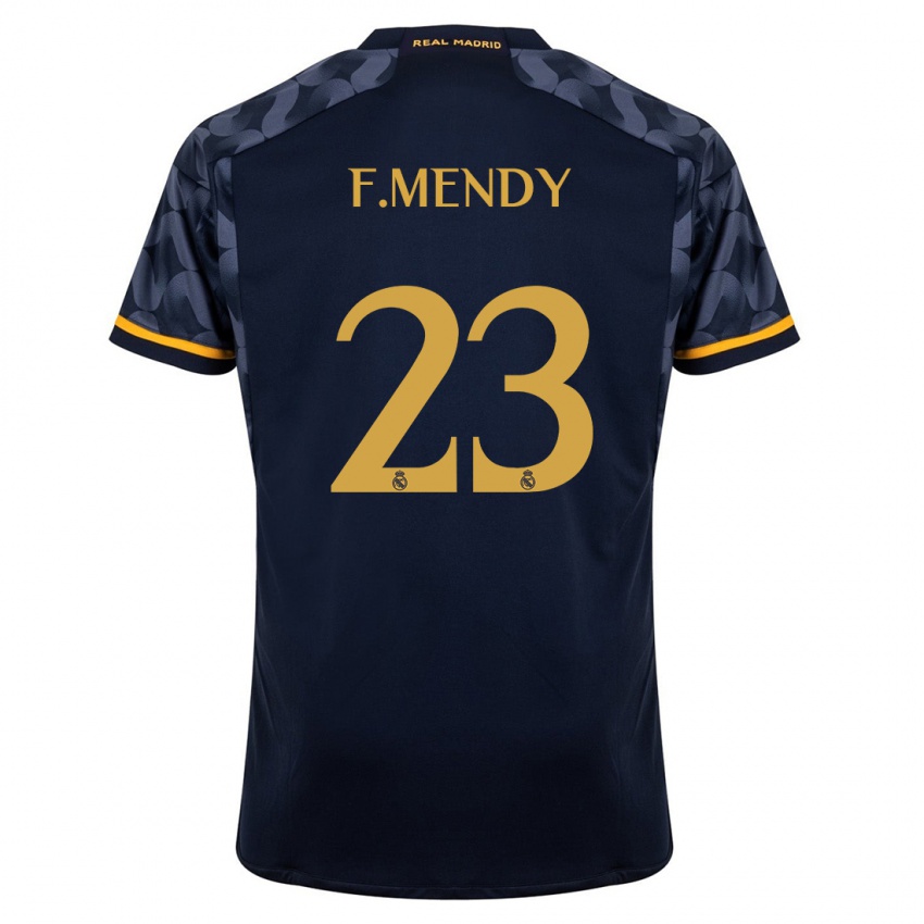 Enfant Maillot Ferland Mendy #23 Bleu Foncé Tenues Extérieur 2023/24 T-Shirt Suisse