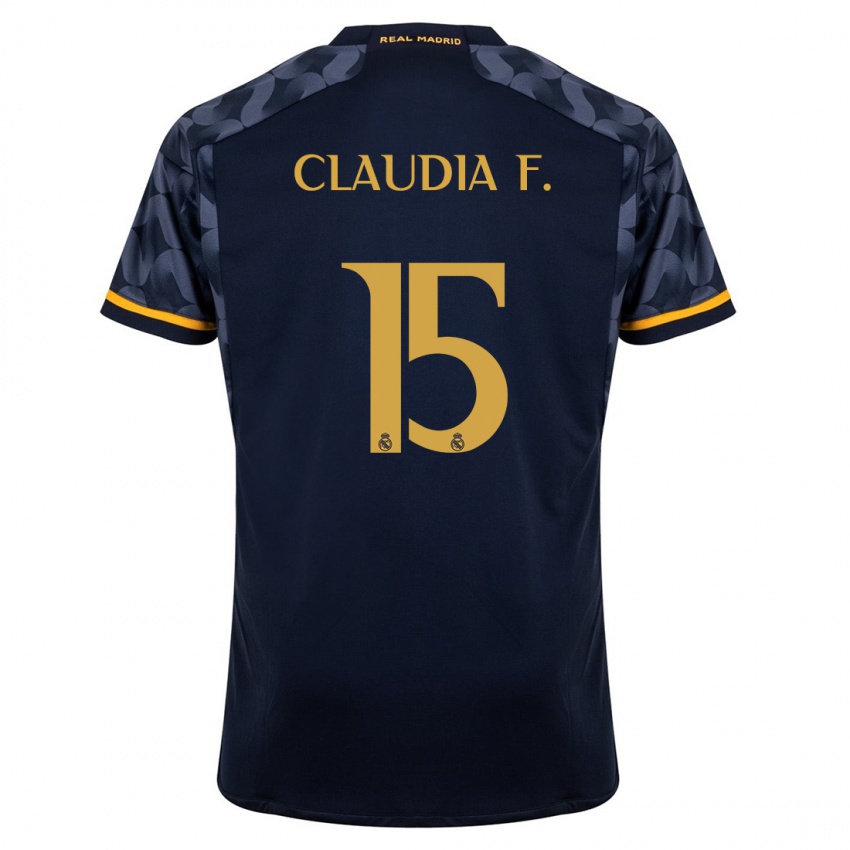Enfant Maillot Claudia Florentino #15 Bleu Foncé Tenues Extérieur 2023/24 T-Shirt Suisse