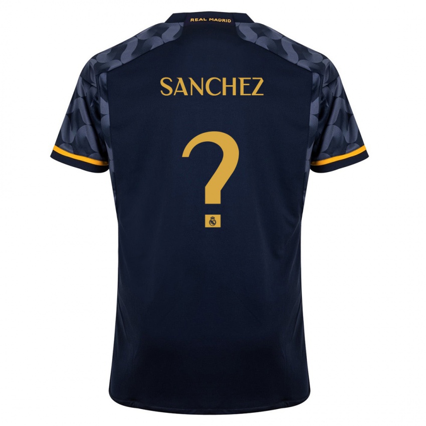 Kinder Lorenzo Sanchez #0 Dunkelblau Auswärtstrikot Trikot 2023/24 T-Shirt Schweiz