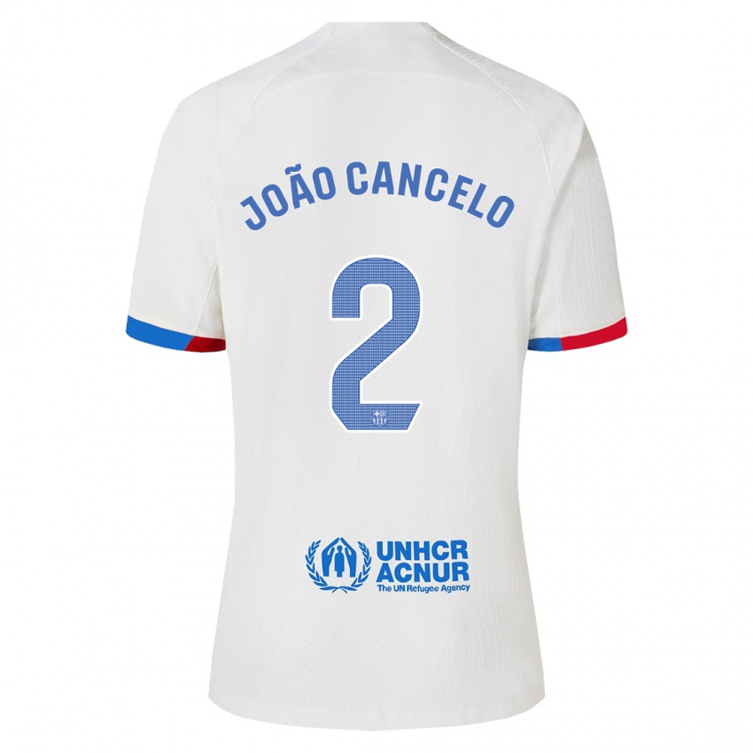 Enfant Maillot Joao Cancelo #2 Blanc Tenues Extérieur 2023/24 T-Shirt Suisse